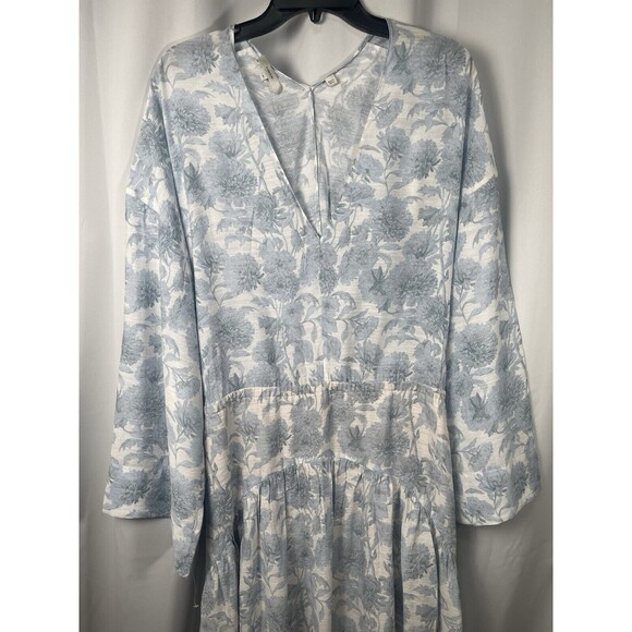 VINCE Dahlia Floral Motif Back Cutout Maxi Dress Sz XL New W/O Tag - Picture 7 of 13